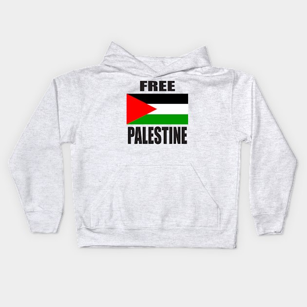 Free Palastine Kids Hoodie by zorata